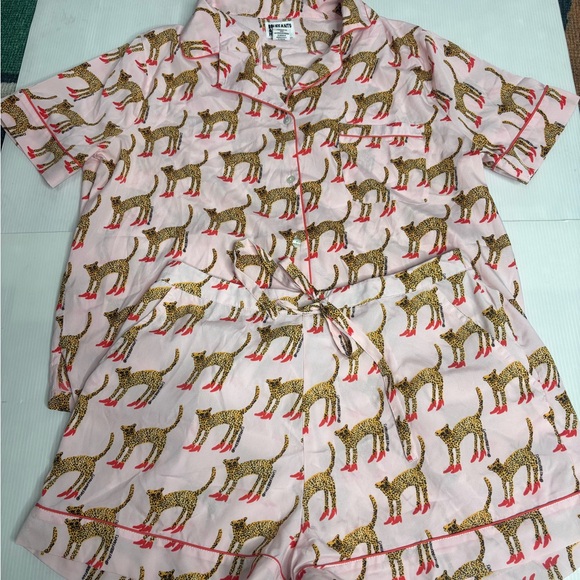 Bouffants and Broken Hearts Cheetah Pajama Set— Short - Picture 2 of 9